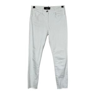 3x1 NYC White Skinny Jeans I am Made Here Size 27 Raw Hem Stretch